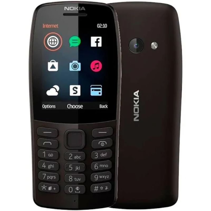 New Nokia 210 Non-Smartphone 2.4 Inch Screen Dual SIM Phone 2G Network Call Rear Camera FM Radio Feature Phones