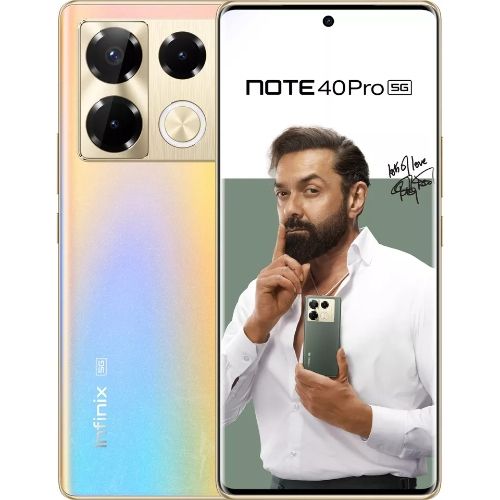 Refurbished INFINIX Note 40 Pro 256GB +12(4+8)GB Large Storage 6.78" HD+ 120HZ Refresh Rate Screen Phones Dual SIM 5G Network 108MP AI Camera Unlock Smart Phones