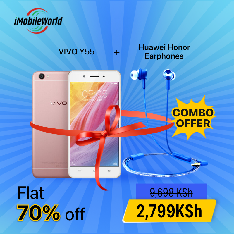 Refurbished Vivo Y55 2GB RAM 16GB ROM 5.2inch " 2730 mAh Dual SIM Android Smartphones with Branded Earphones