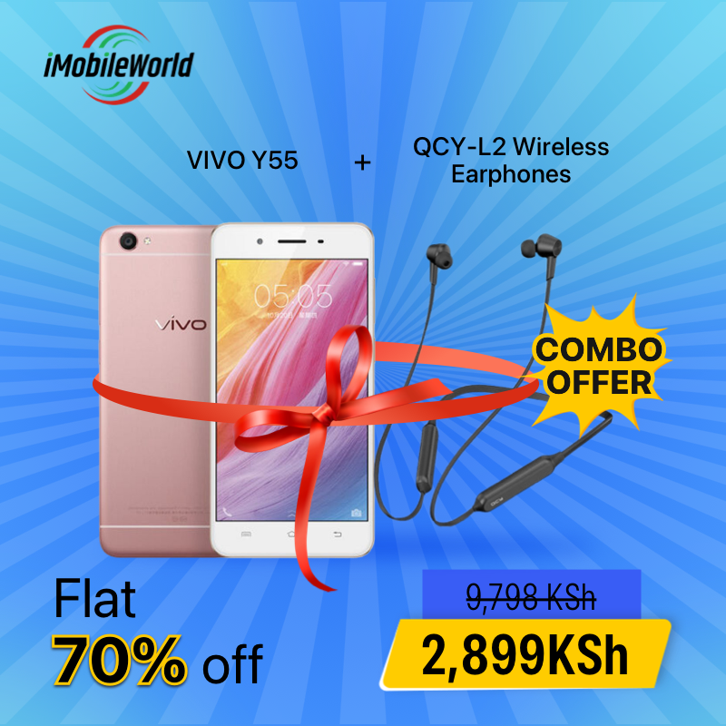 Refurbished Vivo Y55 2GB RAM 16GB ROM 5.2inch " 2730 mAh Dual SIM Android Smartphones with Branded Earphones