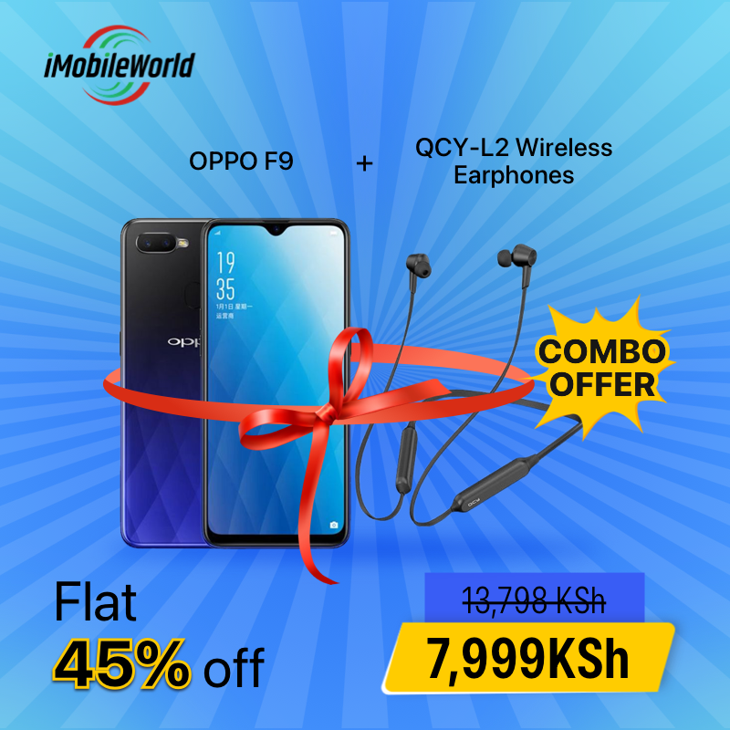 Refurbished OPPO F9 6GB RAM 128GB ROM 6.3inch " 3500 mAh Dual SIM 25MP+16MP Android Smartphones with Branded Earphones