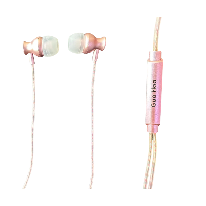 Guo Hao Wired Earphones with Microphone Noise Isolating 3.5mm In-ear Comfortable Subwoofer earbuds Mobile Accessories For Android phones