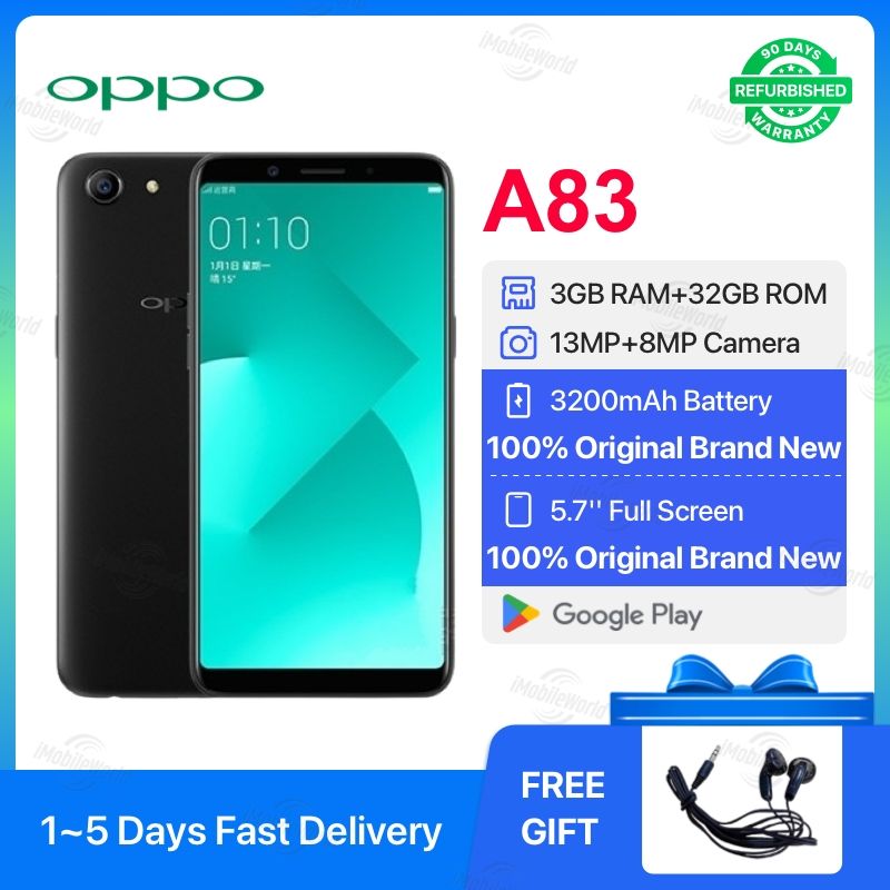 Refurbished OPPO A83 3GB RAM 32GB ROM 5.7inch 3200mAh Dual SIM 8MP+13MP  Android Smartphones/Mobile Phones