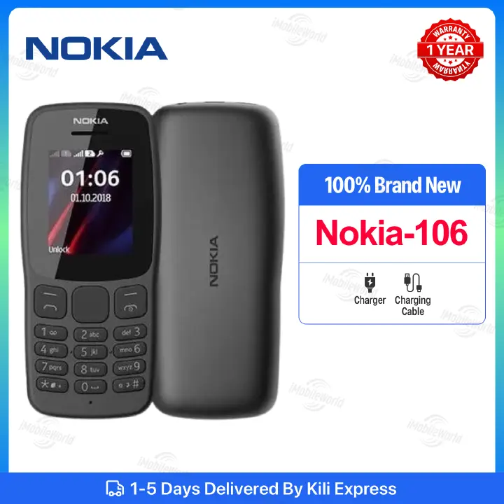 New Nokia 106  800 mAh 1.8" Dual SIM Cards Unlocked Cheap Durable Old Phone Classic Featur