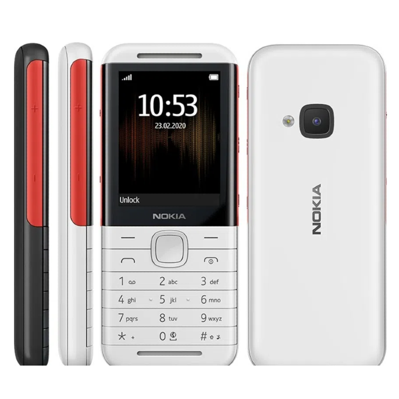 New Nokia 5310 White Keypad Phone MP3 Player Dual SIM Wireless FM Radio Rear Camera Feature phone