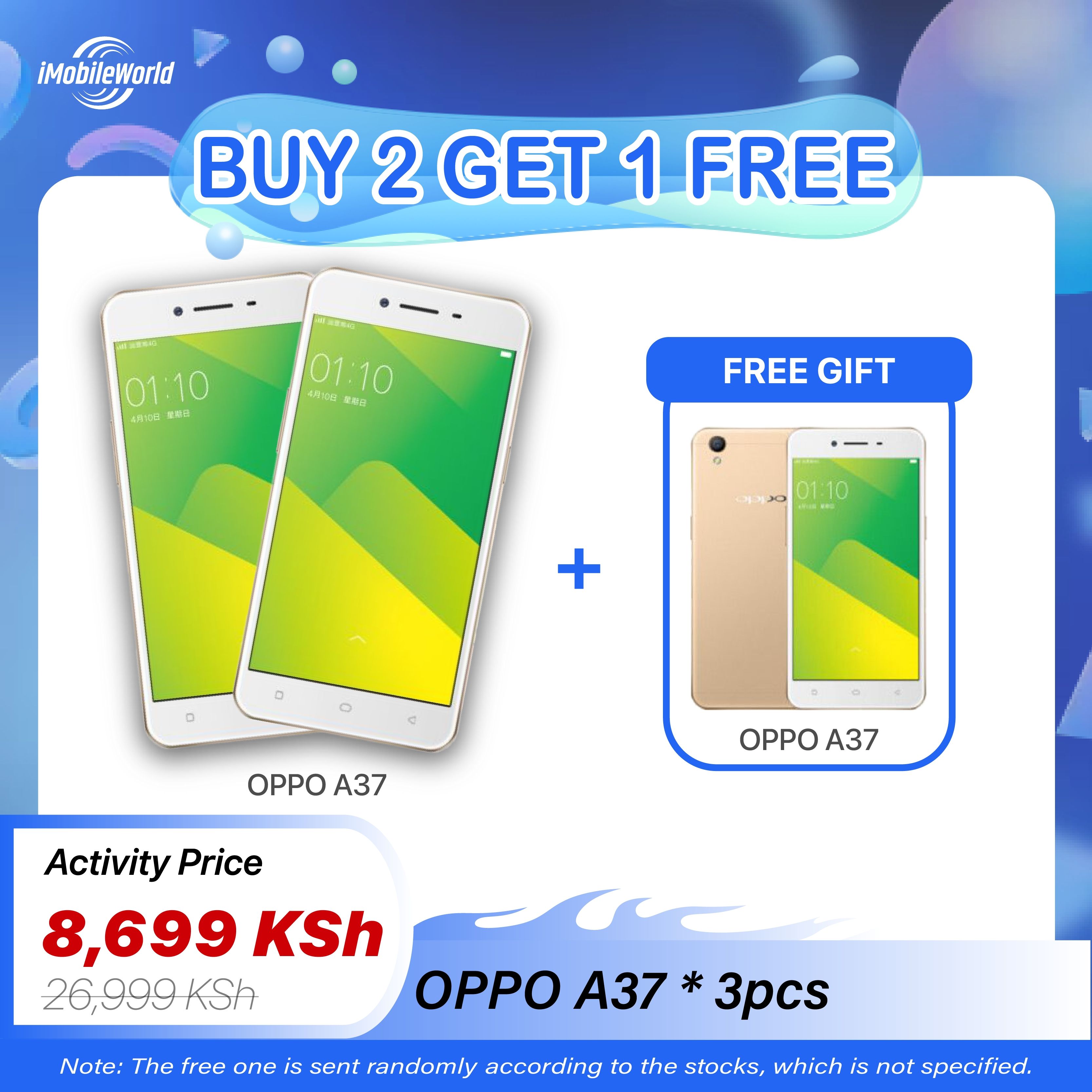 【Buy 2 Get 1 Free】Refurbished OPPO A37 2GB RAM 16GB ROM 5" Screen 2630 mAh Dual SIM 5MP+8MP Android Smartphones/ Mobile Phones