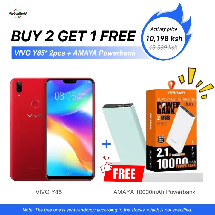 【Buy 2 Get 1 Free】Refurbished VIVO Y85 4GB RAM 64GB ROM  6.26" 13MP+2MP 3260 mAh Dual SIM Android Smartphones/ Mobile Phones