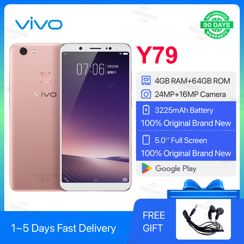 Refurbished Vivo Y79 4GB RAM 64GB ROM 5.99inch " 3225 mAh Dual SIM 4608 x 3456 pixels Android Smartphones/ Mobile Phones
