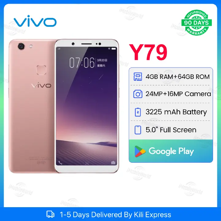 Refurbished Vivo Y79 4GB RAM 64GB ROM 5.99inch " 3225 mAh Dual SIM 4608 x 3456 pixels Android Smartphones/ Mobile Phones