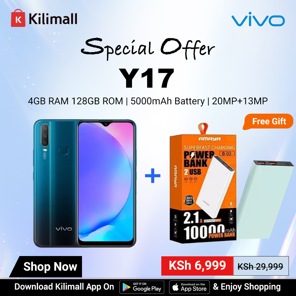 【Buy 1 Get 1 PowerBank Free】Refurbished VIVO Y17 4GB RAM + 128GB ROM 6.35" Screen 20MP+13MP Camera 5000mAh (Dual SIM) Android Smartphones/ Mobile Phones+Amaya Powerbank