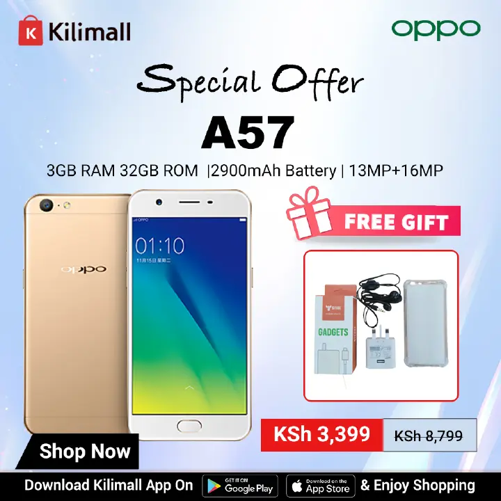 Refurbished OPPO A57 3GB RAM 32GB ROM 5.2inch " 2900 mAh Dual SIM 13MP+16MP Android Smartphones/ Mobile Phones
