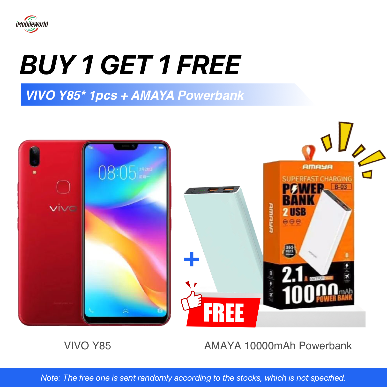 【Buy 1 Get 1 PowerBank Free】Refurbished VIVO Y85 4GB RAM 64GB ROM  6.26" 13MP+2MP 3260 mAh Dual SIM Android Smartphones/ Mobile Phones
