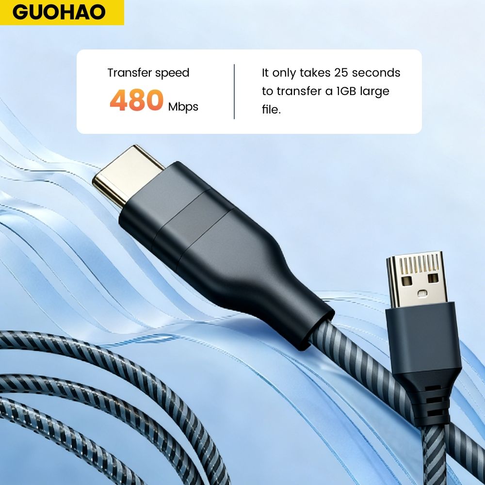GuoHao Quick CHARGE USB Data Cable Quick Charge Liquid Silicone Protective Case for Android Data Cable, Random Shipments