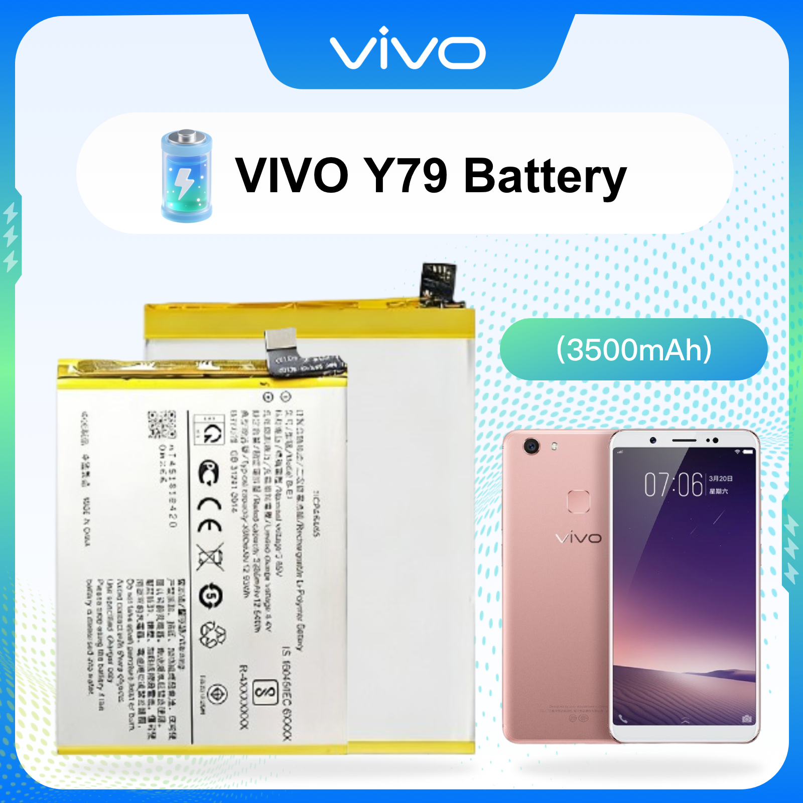 Brand New OEM-Grade Smartphone Battery | High-Capacity Safe Cell Compatible with vivo / OPPO (Specific Models)