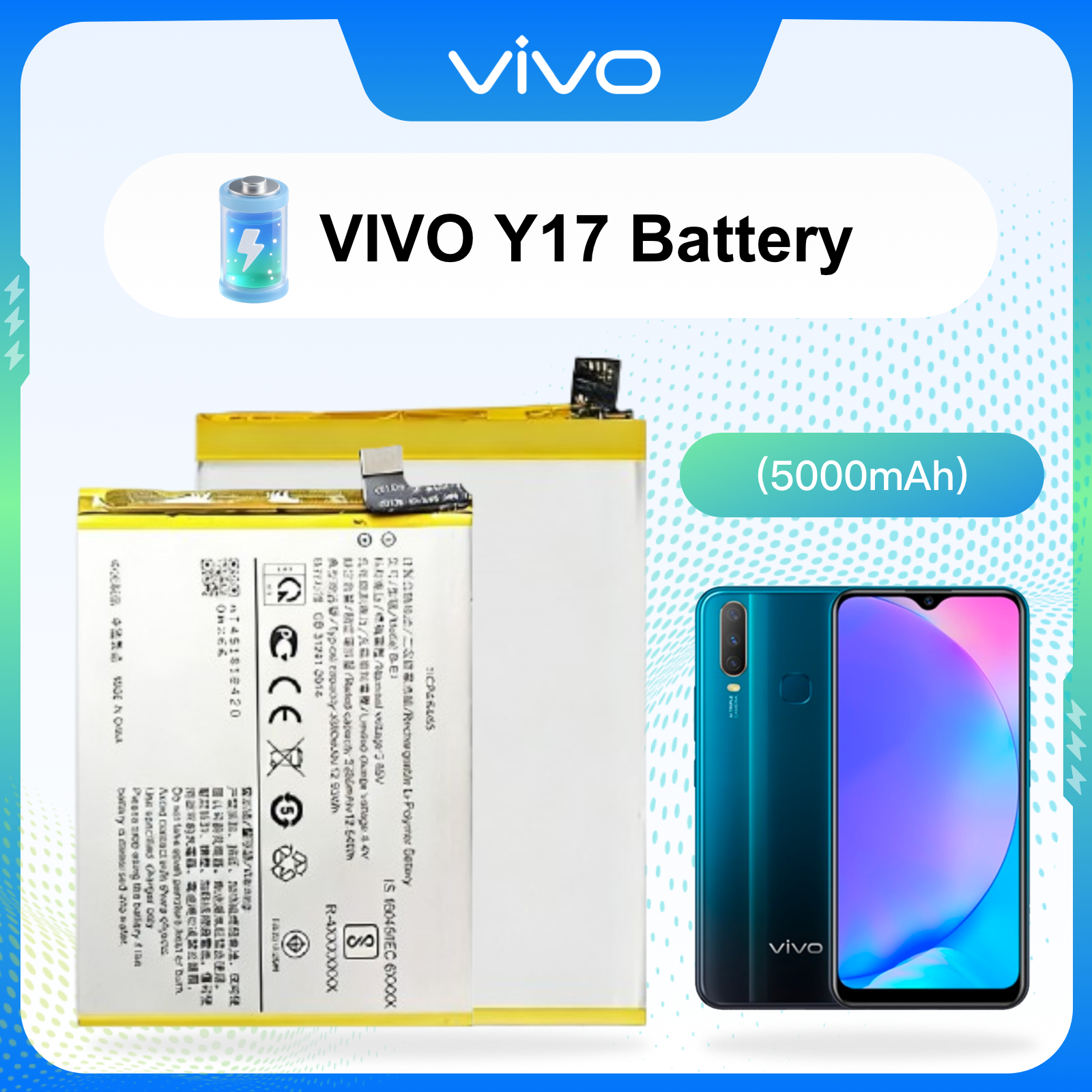 Brand New OEM-Grade Smartphone Battery | High-Capacity Safe Cell Compatible with vivo / OPPO (Specific Models)