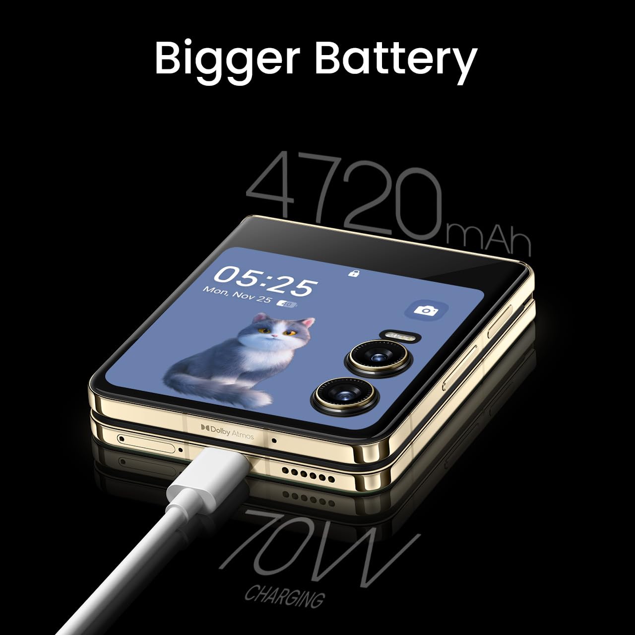 Refurbished Phone TECNO PHANTOM V Flip2 5G (AE11) 8GB RAM + 256GB ROM Travertine Green 6.90 inch Display Single SIM 32M Front Camera 50M Back Camera 4720mAh Battery 3 Months Warranty_12027408