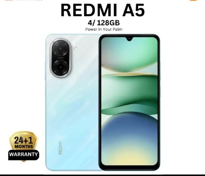 Redmi A5 SmartPhone Display 6.88" - 3GB + 64GB, Dual SIM ,32MP main camera, 8MP front camera , 5200mAh battery , Side fingerprint sensor , USB Type-C  smartphones....