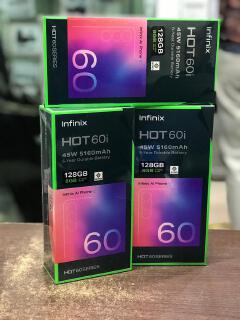 [Brand New] Infinix Hot 60i 128GB+12(6+6)GB 6.7" 120Hz Screen 4G Phone Dual SIM 5160mAh Battery 45W Charging 50MP Camera Fingerprint Lock Android 15 G81 Smart AI smart Phones + free gifts