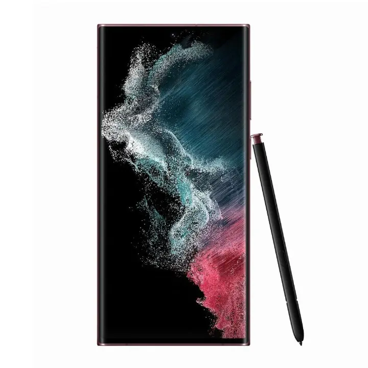 [Flagship Powerhouse] The Samsung Galaxy S22 Ultra 5G 256GB ROM +12GB RAM Smartphone 6.8" AMOLED Snapdragon 8 Gen 1 + S Pen  Dual SIM, 108MP Camera, 5000mAh Battery, 5G Smartphone -Black/Burgandy