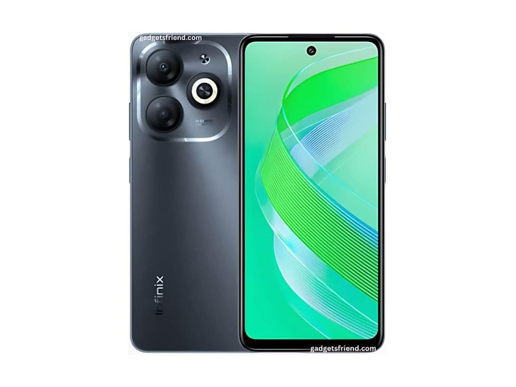 BRAND NEW Infinix Smart 8 128GB+4GB 90Hz 6.6'' HD+ Display 13MP Dual Rear Camera 8MP Selfie 5000mAh Battery Unisoc T606 Type-C Dual SIM Side Fingerprint Unlock Android 13 Smart Phone Timber Black, Shi