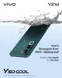 BRAND NEW Vivo Y21d 4GB + 128GB 6.68’’ 90Hz IPS Display 50MP Dual Rear Camera 8MP Front 6500mAh Battery 44W Fast Charge IP68 & IP69+ Water & Dust Resistant Side Fingerprint Unlock Dual Sim Android 15
