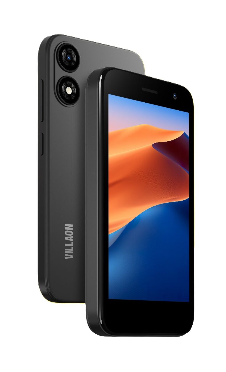 BRAND NEW Villaon V25 64GB+2GB (2+2) 5.0″ Display 8MP Rear + LED Flash 5MP Selfie 3000mAh Battery Dual SIM Type-C Charger Free LED Bulb & Pod Included Smart Phone Basic Android Experience Side / Rear