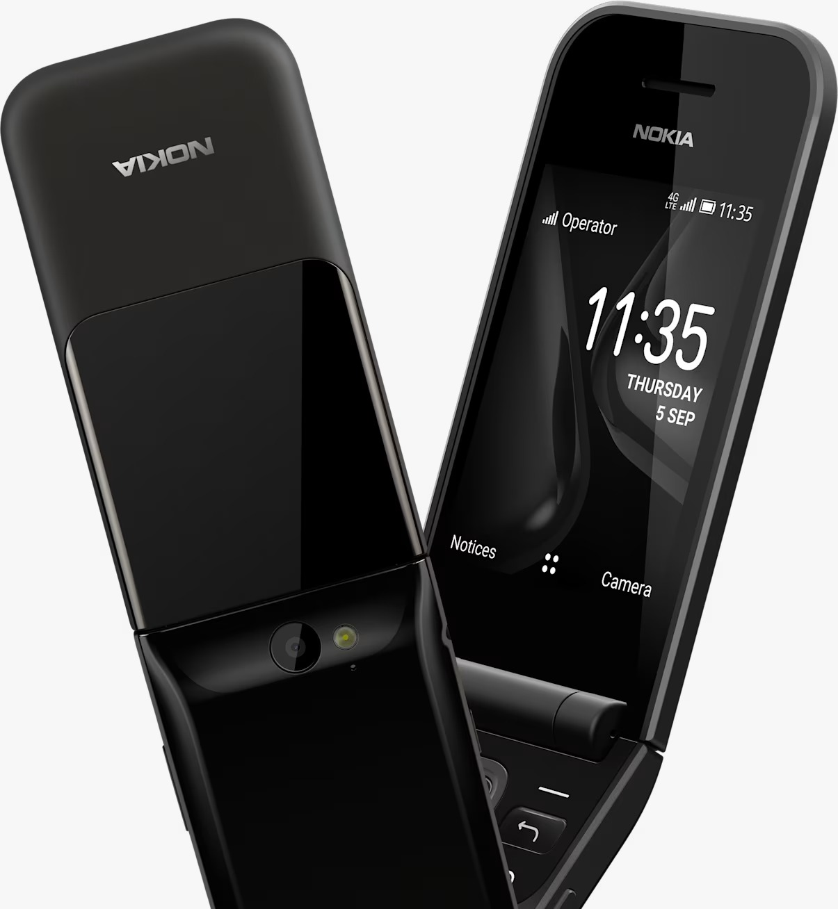 Nokia 2720 Flip Mobile, Mobile Phone, Dual Screen, Equipped with 4G Internet - Long Battery Life - Compact and Strong Dual Sim Card 4 GB Internal Memory, 512 MB RAM, Dual SIM Featured phone