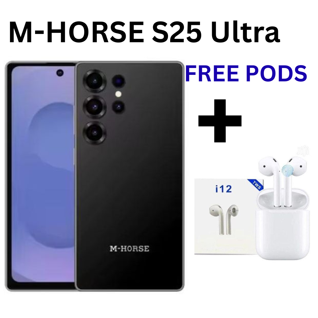 M-HORSE S25 Ultra 6.6'' HD + incell 4GB RAM + 64GB ROM 5MP Front camera +8MP Rear camera 5000mAh battery capacity with stylus pen side fingerprint UNLOCK Android 14 phone smartphone +FREE EARPODS