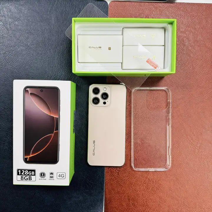 Calus 16 Pro Max Android 14 smartphone 128gb Rom + 8gb Ram 6.6 inches IPS LCD screen display 5200mAh battery capacity OCTA-CORE Processor 26mp dual main camera+ 13mp selfie android smartphone