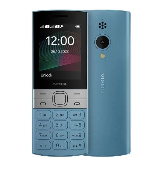 Original Nokia 150 4G (2023) 0.3MP FM radio 2.4" SCREEN DISPLAY Dual SIM 1400mAh BATTERY CAPACITY WITH Flashlight
Splash & dust resistant Mobile Phone Featured Phones