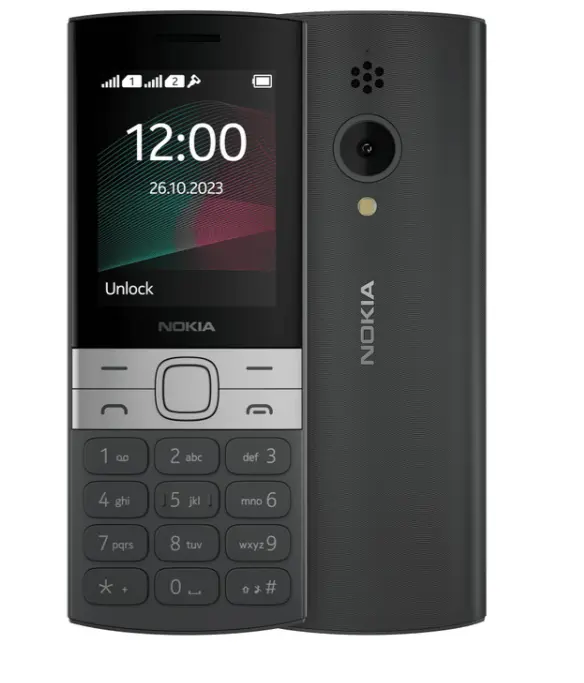 Original Nokia 150 4G (2023) 0.3MP FM radio 2.4" SCREEN DISPLAY Dual SIM 1400mAh BATTERY CAPACITY WITH Flashlight
Splash & dust resistant Mobile Phone Featured Phones
