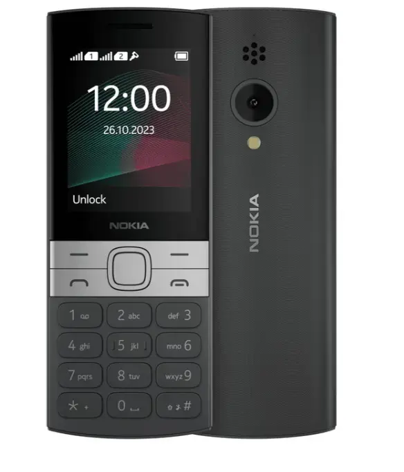 Original Nokia 150 4G (2023) 0.3MP FM radio 2.4" SCREEN DISPLAY Dual SIM 1400mAh BATTERY CAPACITY WITH Flashlight
Splash & dust resistant Mobile Phone Featured Phones