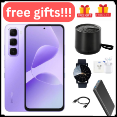 [Brand New] Infinix Hot 60i 128GB+12(6+6)GB 6.7" 120Hz Screen 4G Phone Dual SIM 5160mAh Battery 45W Charging 50MP Camera Fingerprint Lock Android 15 G81 Smart AI smart Phones + free gifts
