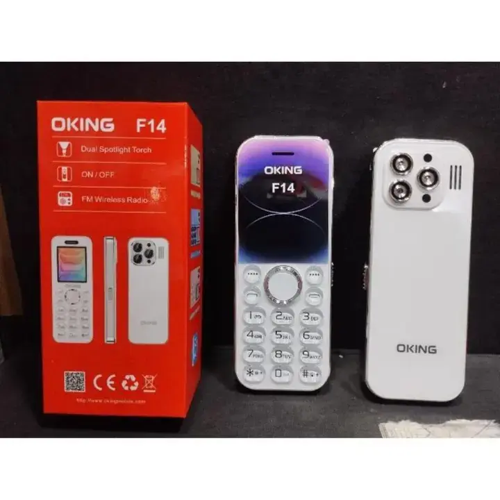 Oking F14 with double spotlight 1500 mAh battery Fm wireless radio Dual SIM card featured phones