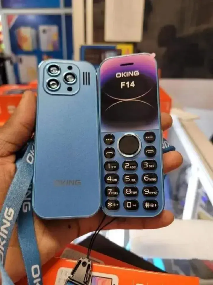 Oking F14 with double spotlight 1500 mAh battery Fm wireless radio Dual SIM card featured phones