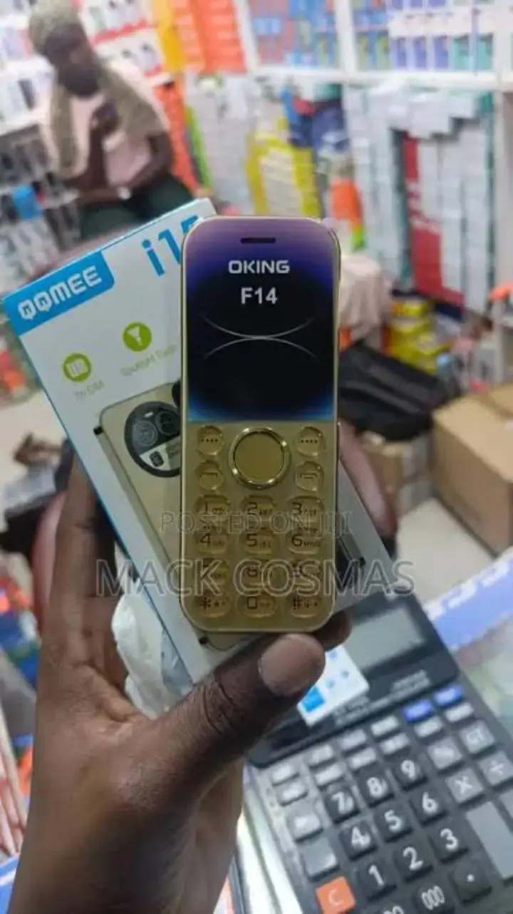 Oking F14 with double spotlight 1500 mAh battery Fm wireless radio Dual SIM card featured phones