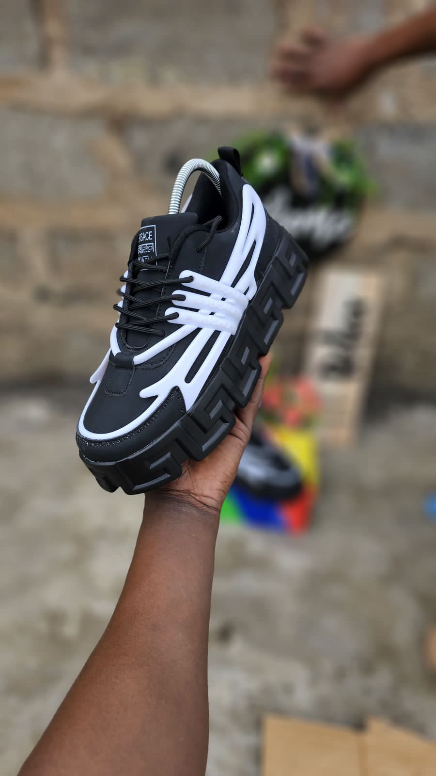 VERSACE 🔥🔥 High quality original fashionable MEN leather sneakers,. New fashion arrival holiday breathable sneakers ❤️‍🔥