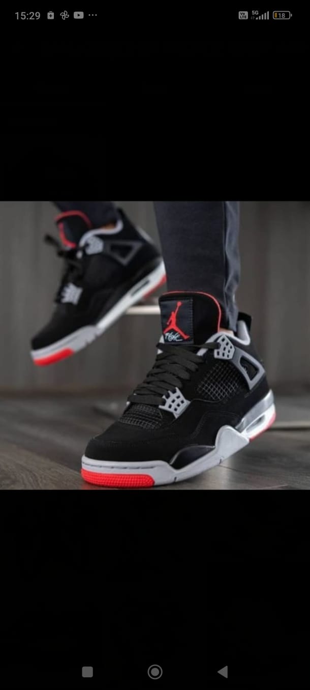 ⚡ORIGINAL, JORDAN 4,LATEST,NEW ARRIVAL🥰LEATHER⚡high quality 1st leather jordan,Available in All colours@blue,yellow,red,white and black 😘⚡🔥very cute