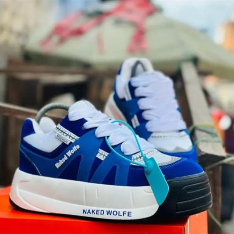 LATEST/ORIGINAL/🔥🔥 High quality naked WOLF ⚡L breatherble sneakers Multicoloured fashioned UNISEX ladies mens and kids fashioned classic sneakers shoes🔥all colours available very 🔥NAKED WOLF🔥