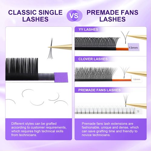 16Rows Classic Individual Eyelash Extension Lashes Matte Black Professional  MIX 7-15MM Soft Natural Curl Faux Mink Eyelashes Extension Individual Eyelashes Artificial Fake False Eyelashes