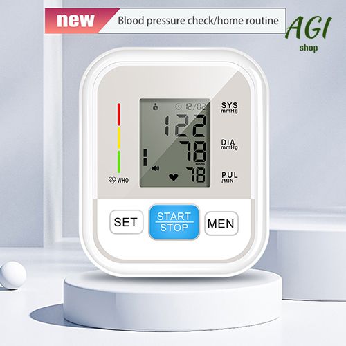 Upper Arm Blood Pressure Monitor Voice Broadcast Measurement Tool Portable LCD Digital Tonometer Sphygmomanometer Tensiometer Heart Rate Pulse Meter Health Care BP Monitor