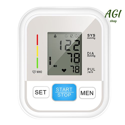 Upper Arm Blood Pressure Monitor Voice Broadcast Measurement Tool Portable LCD Digital Tonometer Sphygmomanometer Tensiometer Heart Rate Pulse Meter Health Care BP Monitor