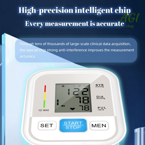 Upper Arm Blood Pressure Monitor Voice Broadcast Measurement Tool Portable LCD Digital Tonometer Sphygmomanometer Tensiometer Heart Rate Pulse Meter Health Care BP Monitor
