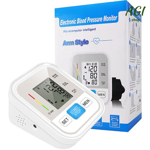 Upper Arm Blood Pressure Monitor Voice Broadcast Measurement Tool Portable LCD Digital Tonometer Sphygmomanometer Tensiometer Heart Rate Pulse Meter Health Care BP Monitor