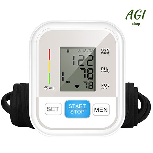 Upper Arm Blood Pressure Monitor Voice Broadcast Measurement Tool Portable LCD Digital Tonometer Sphygmomanometer Tensiometer Heart Rate Pulse Meter Health Care BP Monitor