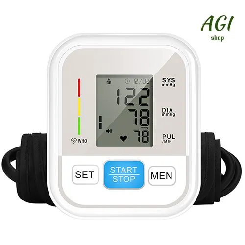 Upper Arm Blood Pressure Monitor Voice Broadcast Measurement Tool Portable LCD Digital Tonometer Sphygmomanometer Tensiometer Heart Rate Pulse Meter Health Care BP Monitor