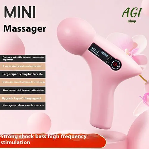 2024 Mini Vibration Massage Gun Rechargeable Wireless,  Electric Massager Gun Muscle Relaxation Massager Promote Blood Circulation Professional Fitness Portable Electric Fascia Gun
