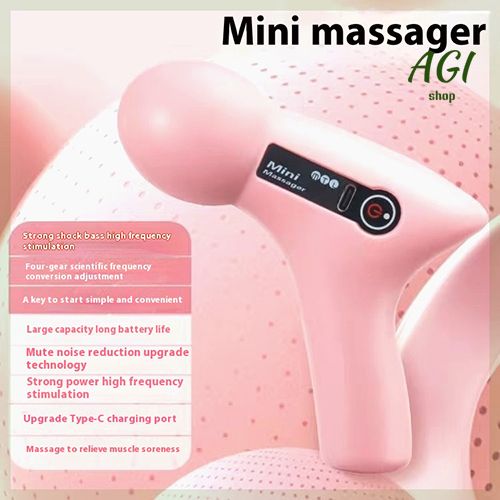 2024 Mini Vibration Massage Gun Rechargeable Wireless,  Electric Massager Gun Muscle Relaxation Massager Promote Blood Circulation Professional Fitness Portable Electric Fascia Gun