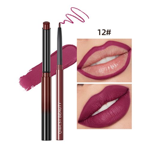 2 Stuks Lippenstift Lipliner Pen Set Matte Fluwelen Lipliner Potlood Contour Sexy Rode Lipstick Langdurige Cosmetica