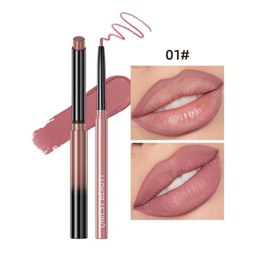 2 Stuks Lippenstift Lipliner Pen Set Matte Fluwelen Lipliner Potlood Contour Sexy Rode Lipstick Langdurige Cosmetica